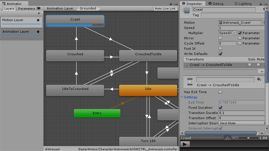 Astronaut Animator Animation Layer Crawl