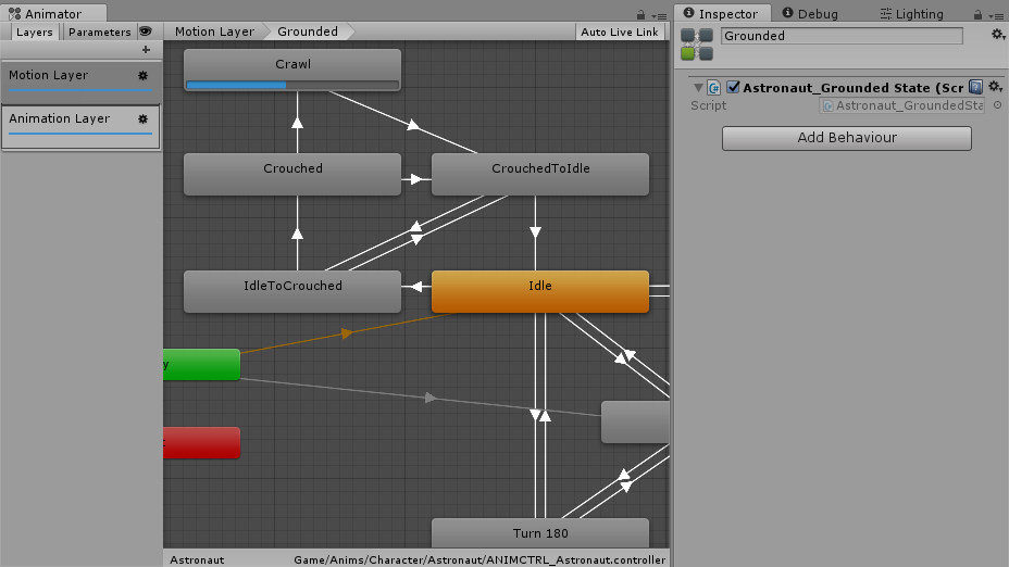 Astronaut Animator Motion Layer Crawl
